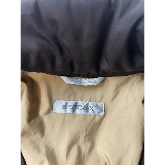 Sportmax Coat Womens Size 4 Dark Brown Suede Accents Max Mara - Picture 3 of 11